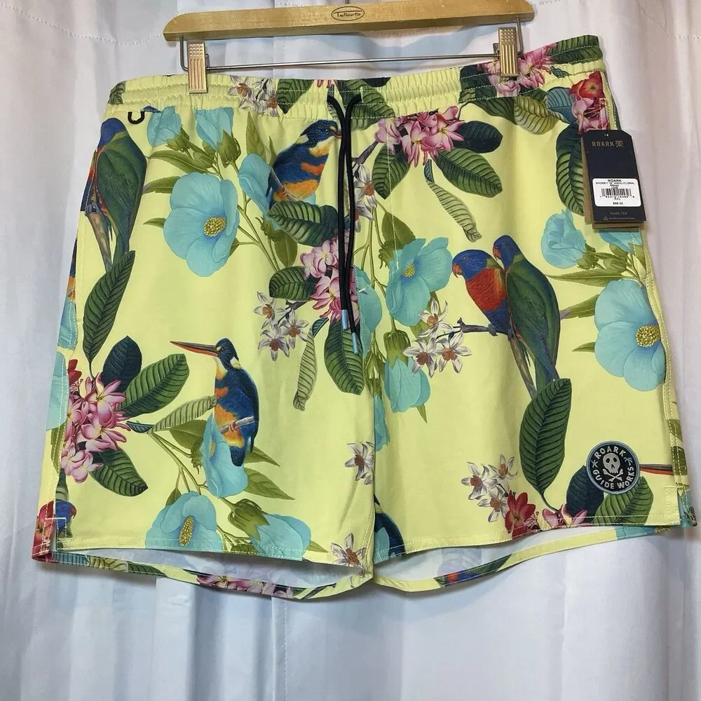 ROARK Shorey 16” Manu Floral Shorts Size XXL Multicolor NEW Beach Surf Tropic